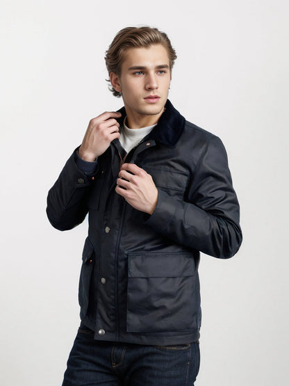 Men's fashionable and functional transitional jacket with high-closing collar NOVAE