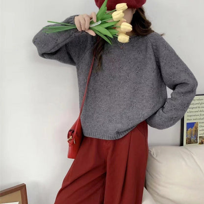 Women's Cozy Knit Sweater with Textured Pattern NOVAE