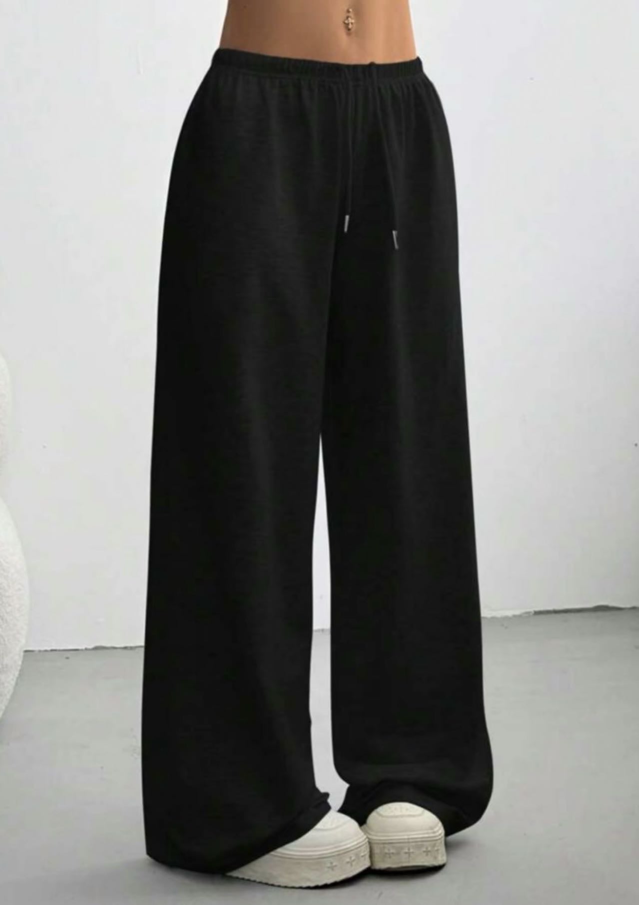 Women's wide-leg sweatpants with elastic waistband NOVAE