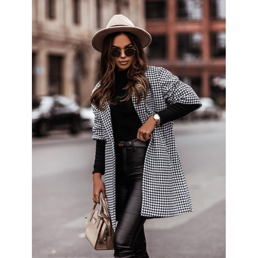 Women's oversized checked coat NOVAE