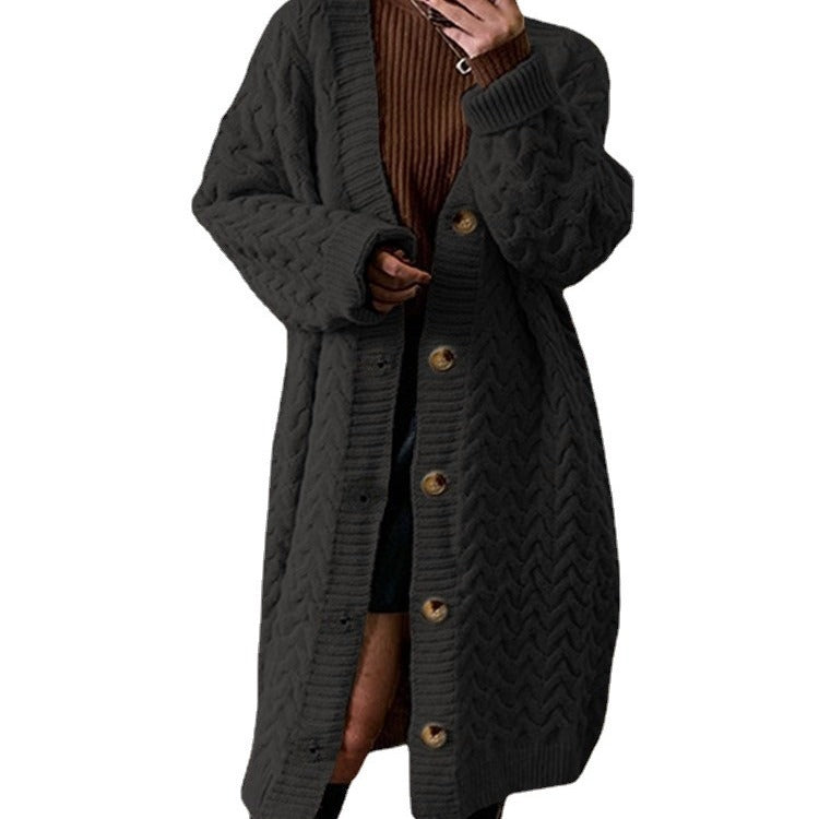 Women's Large Cable Knit Coat NOVAE