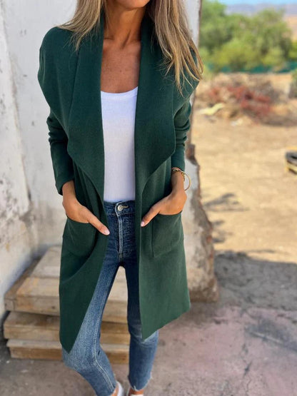 Women's oversized wrap jacket with structured design and elegant details NOVAE