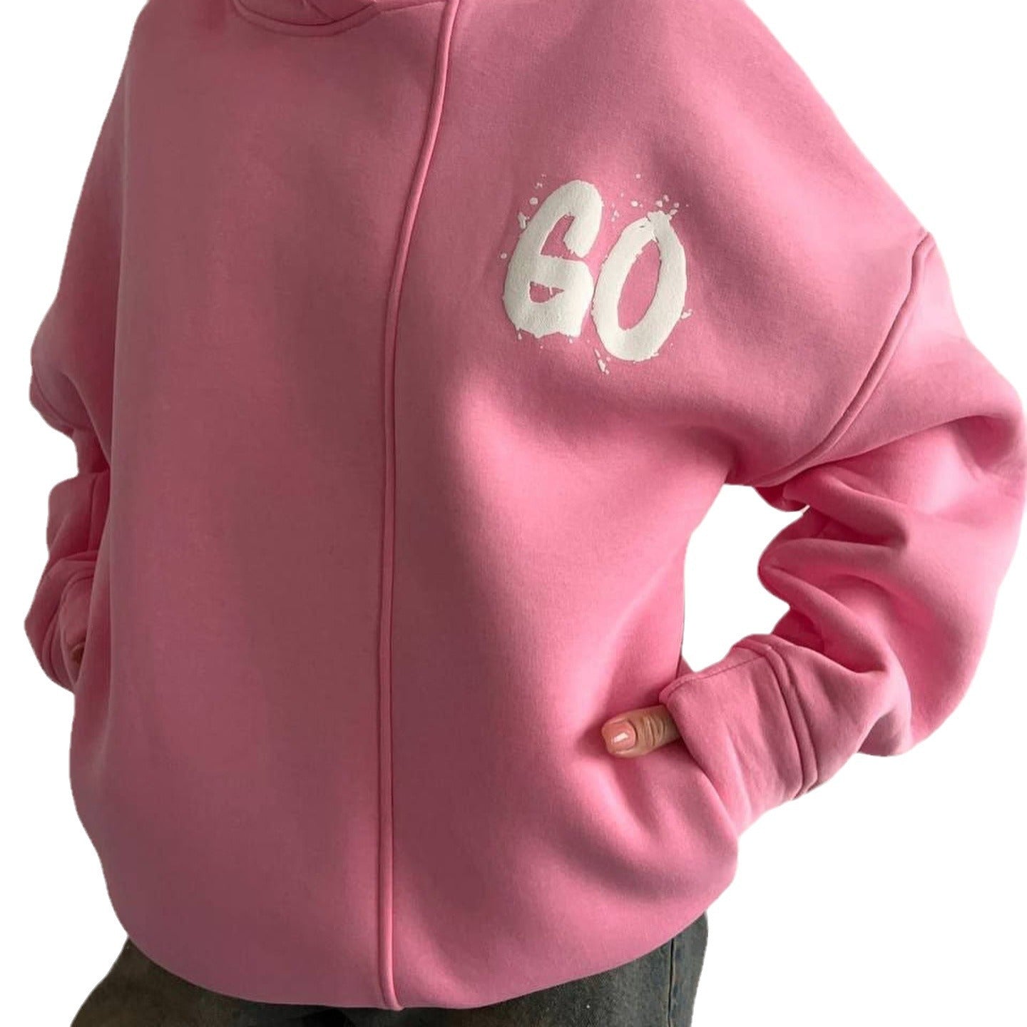 Women's oversized hoodie with a comfortable cut and casual sleeves NOVAE