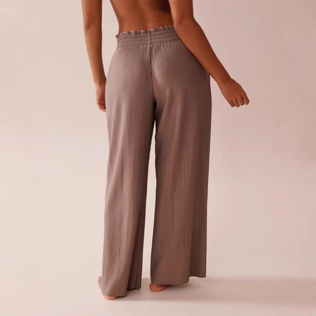 Women's elegant pleated casual trousers NOVAE