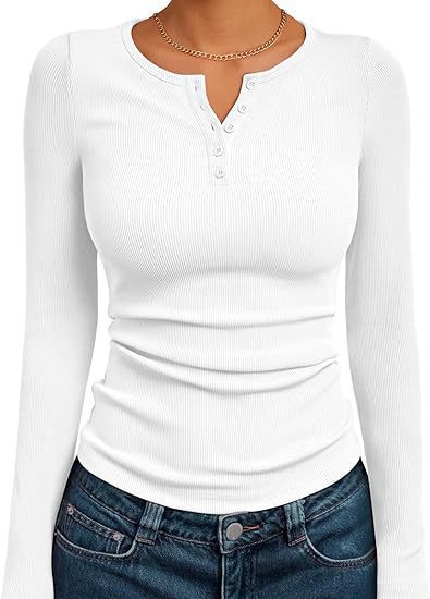 Women's fitted long-sleeved shirt with button placket and ribbed texture NOVAE