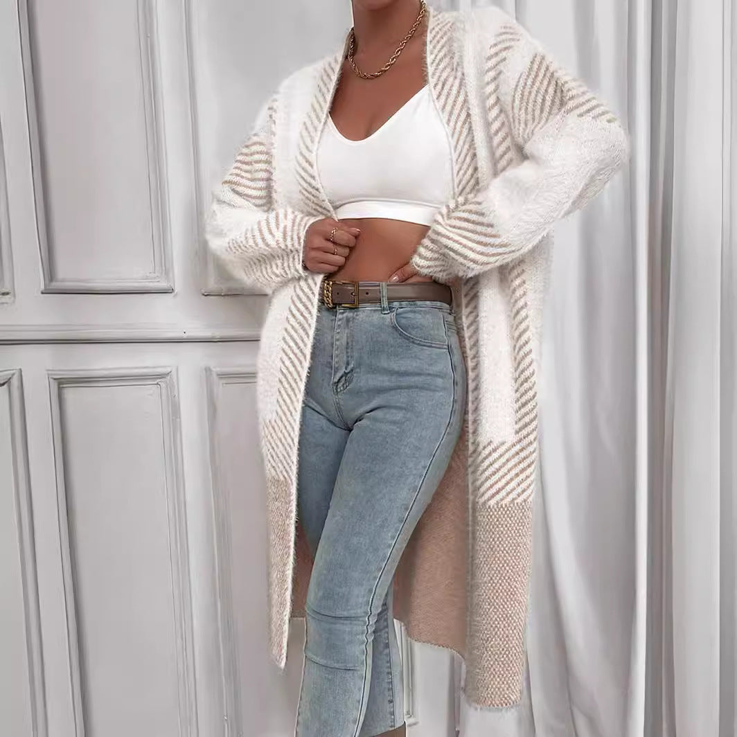 Women's cardigan with geometric pattern NOVAE