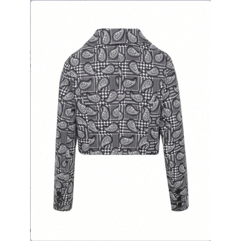 Women's blazer with fashionable paisley pattern and tailored cut NOVAE