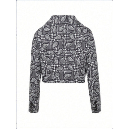 Women's blazer with fashionable paisley pattern and tailored cut NOVAE
