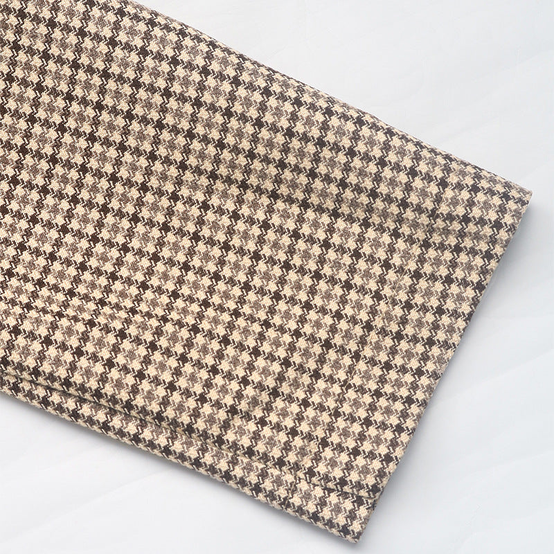 Women's checked oversized blazer jacket with double button placket NOVAE