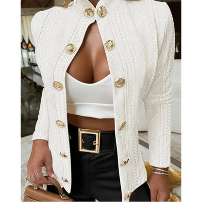 Women's elegant and fashionable cardigan with decorative buttons NOVAE