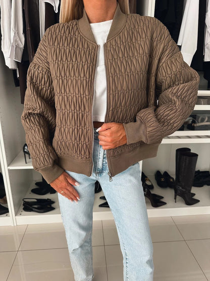 Women's quilted jacket in a casual oversized style with special quilted details NOVAE