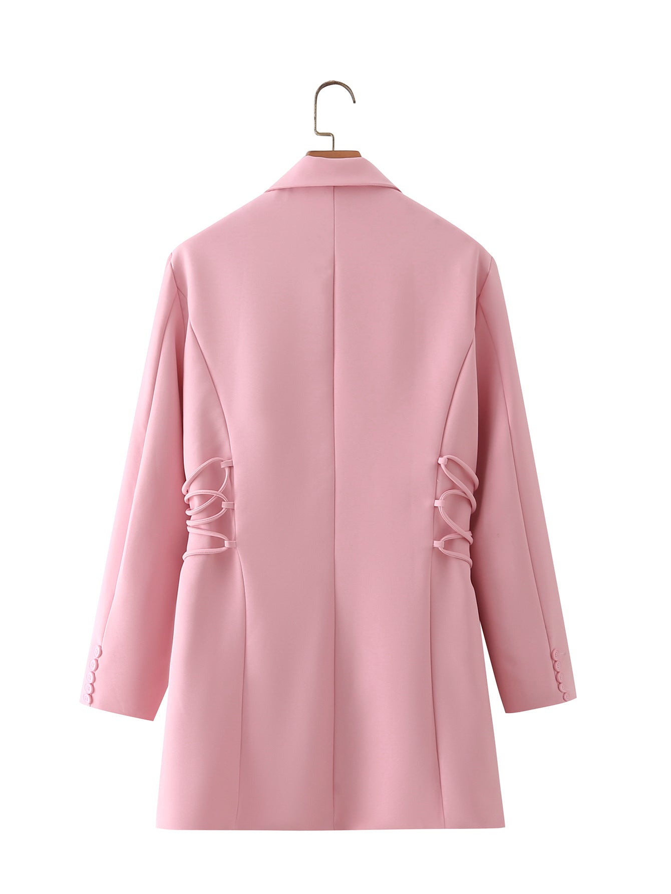 Women's fashionable blazer with sophisticated lacing details and practical pockets NOVAE