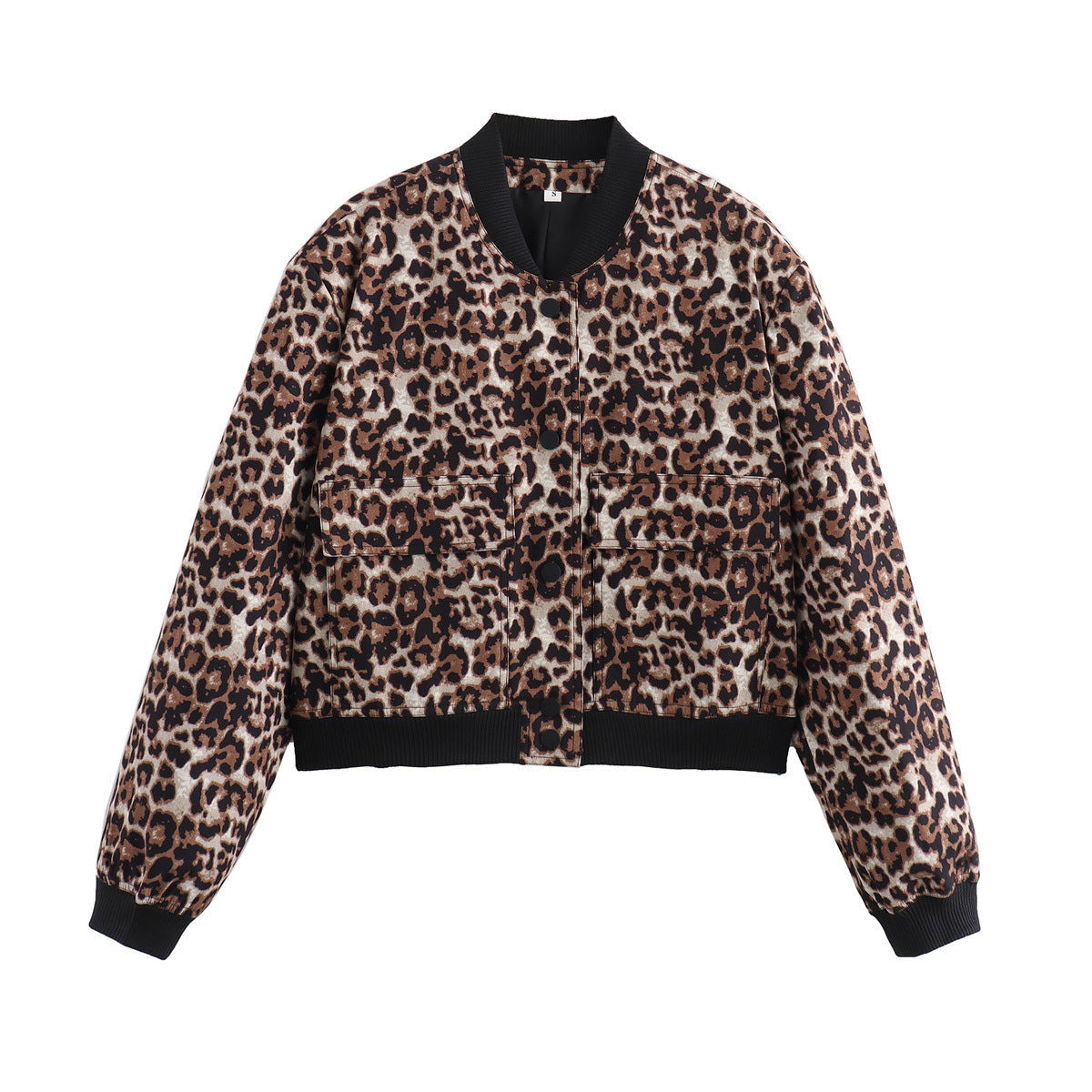 Women's fashionable bomber jacket in animal print NOVAE