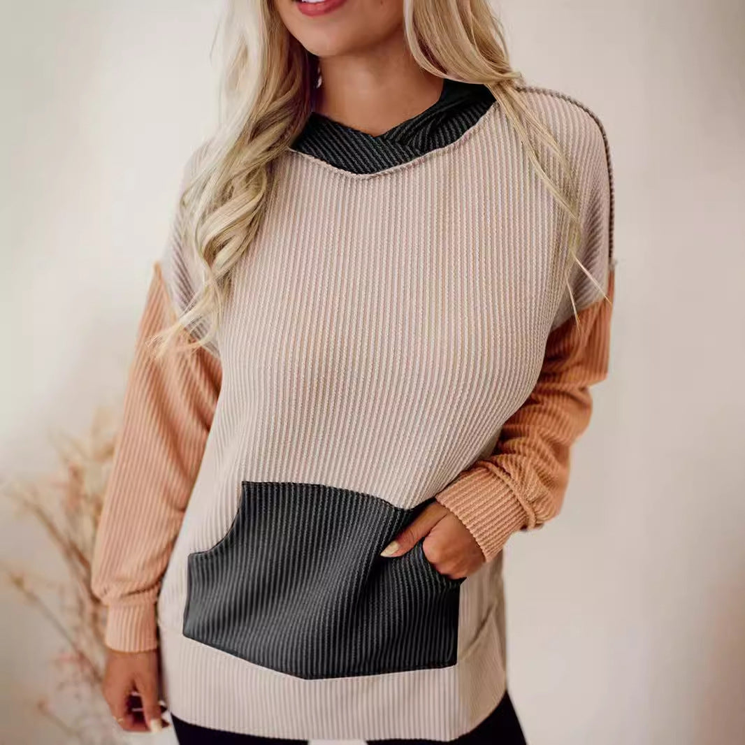 Women's casual hoodie with structured design and practical pockets NOVAE