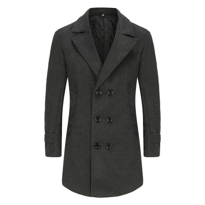 Men's stylish and elegant double-breasted overcoat NOVAE