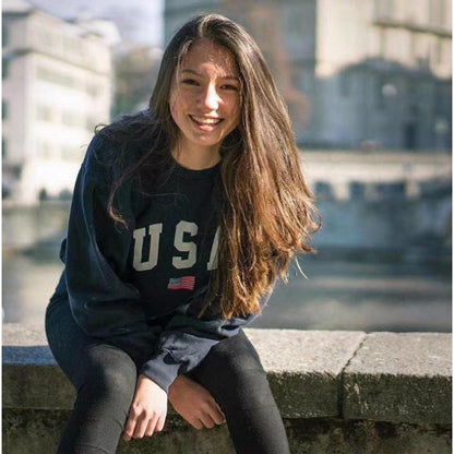 Women's oversized sweatshirt with creative print NOVAE