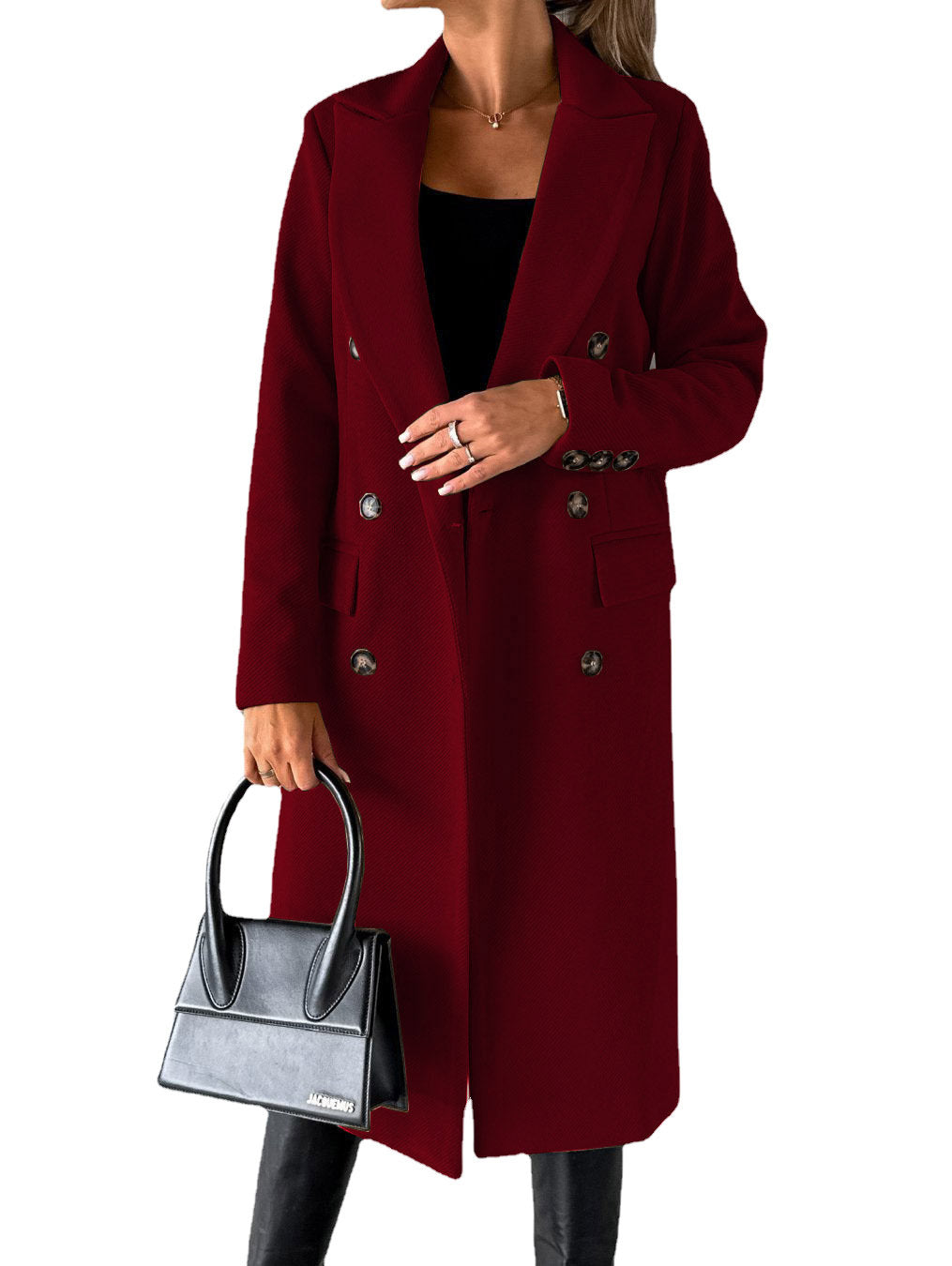 Women's elegant and timeless trench coat with double button placket and practical pockets NOVAE