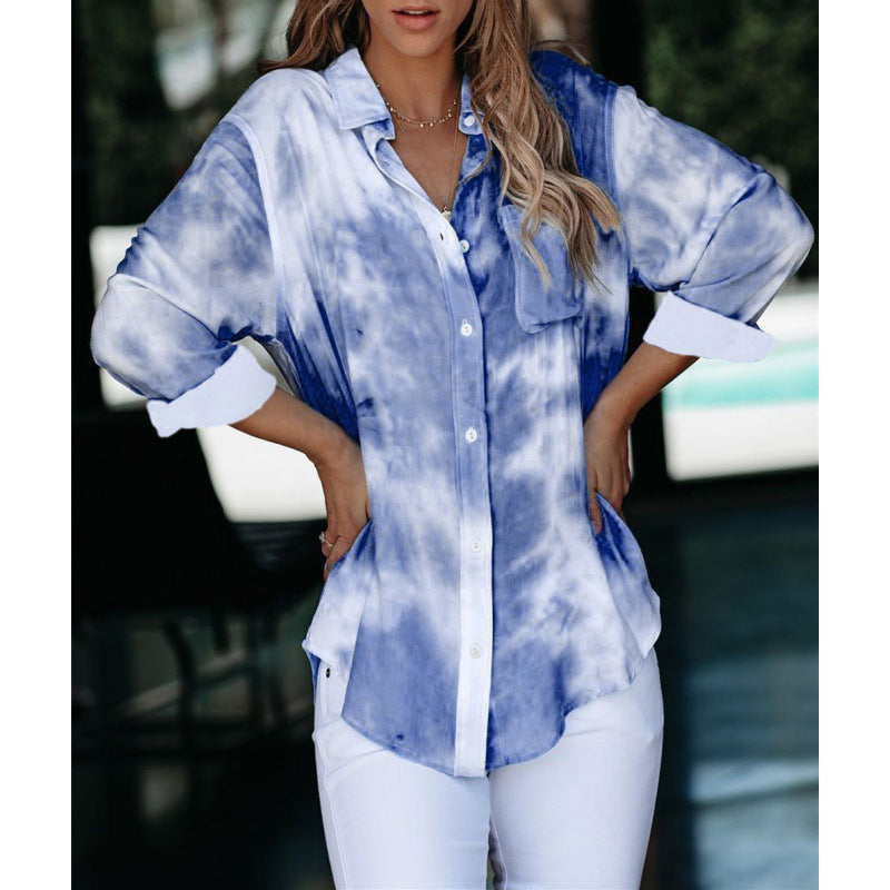 Women's blouse in modern batik design NOVAE