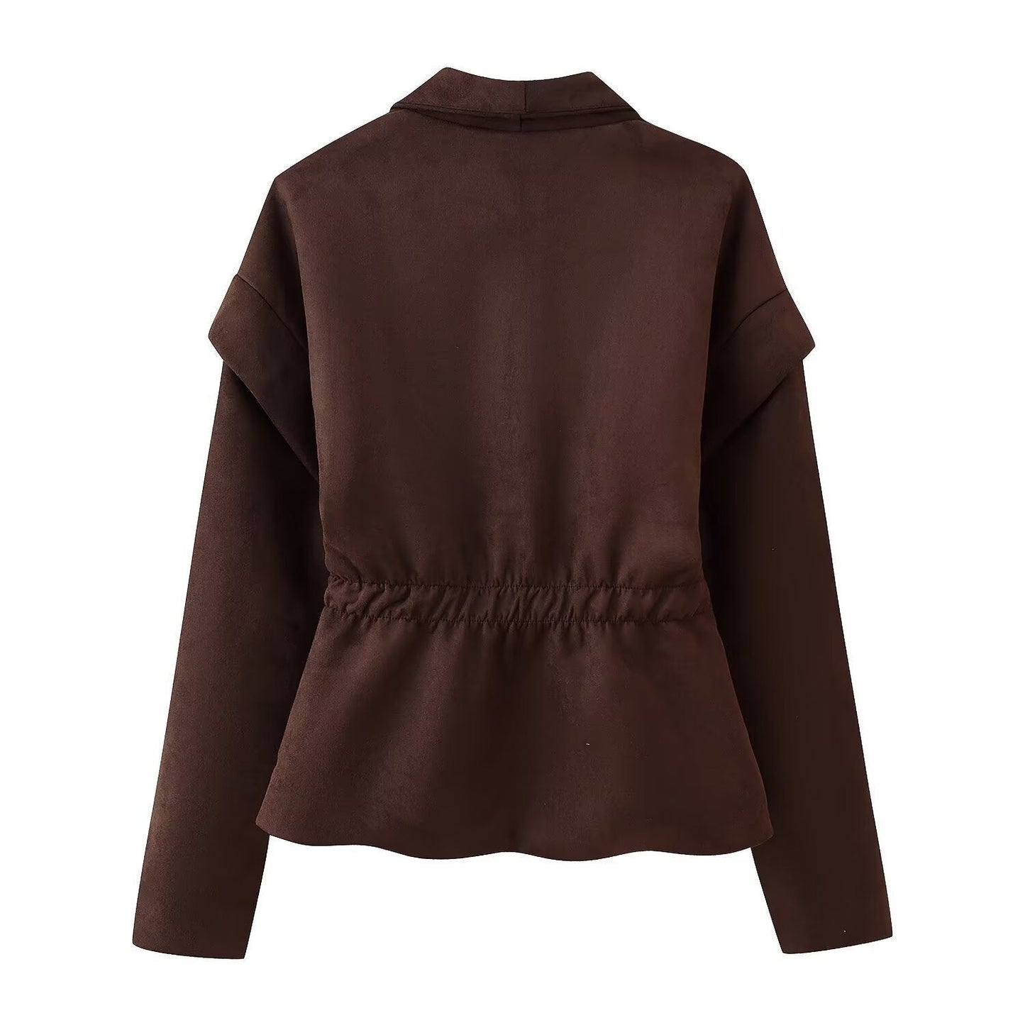 Women's fashionable blazer jacket with generous pockets and asymmetrical cut NOVAE