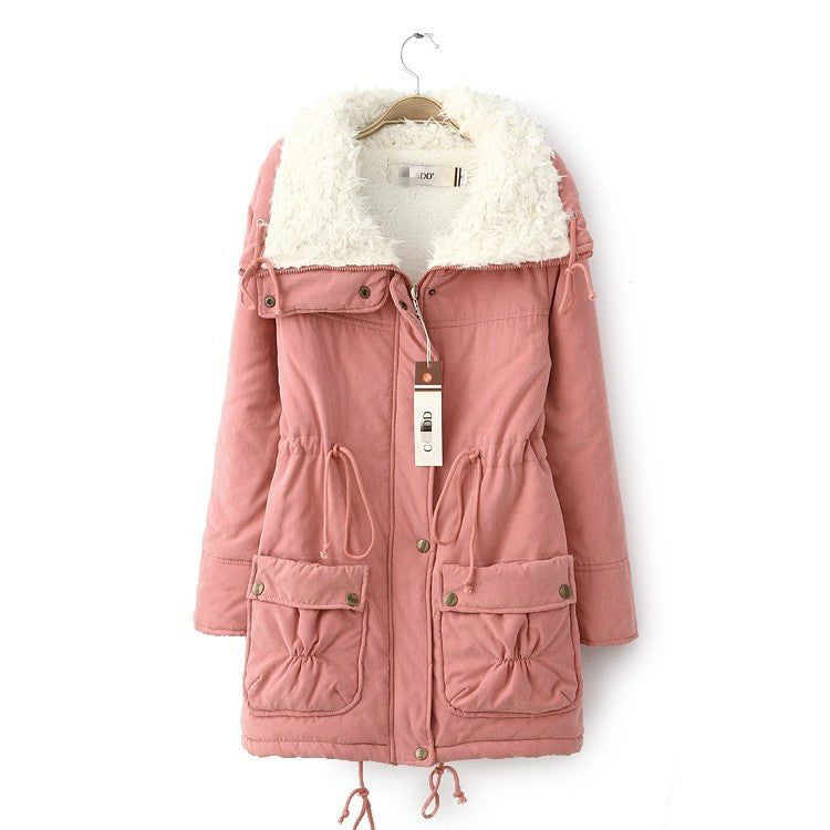 Women's casual quilted jacket with cozy lining and adjustable waist drawstring NOVAE