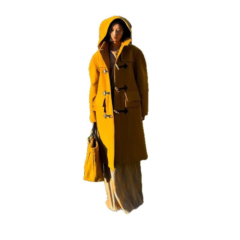 Women's High-Quality Duffle Coat with Hood and Modern Details NOVAE
