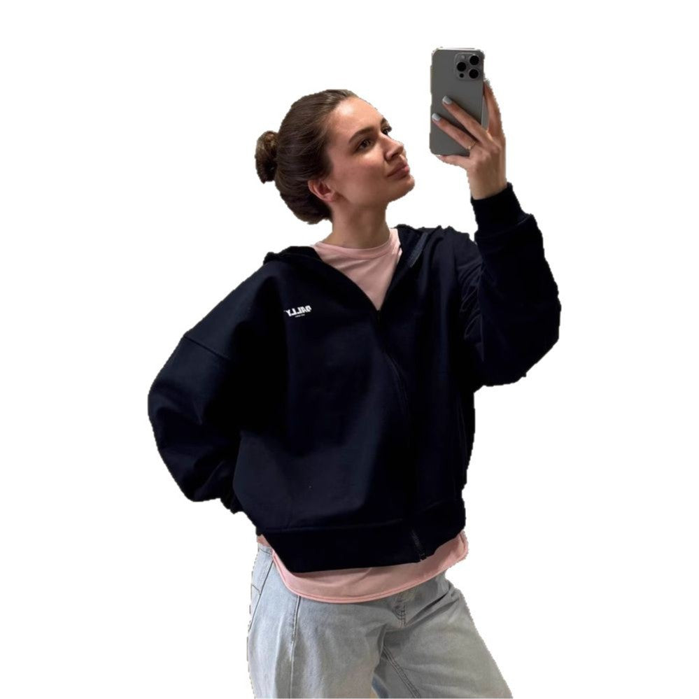 Women's hoodie with artistic angel motif and fashionable NOVAE lettering