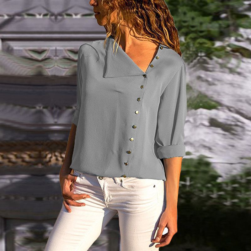 Women's fashionable blouse with subtle button details NOVAE