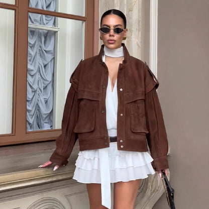 Women's oversized velor jacket NOVAE