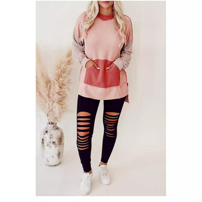 Women's casual hoodie with structured design and practical pockets NOVAE