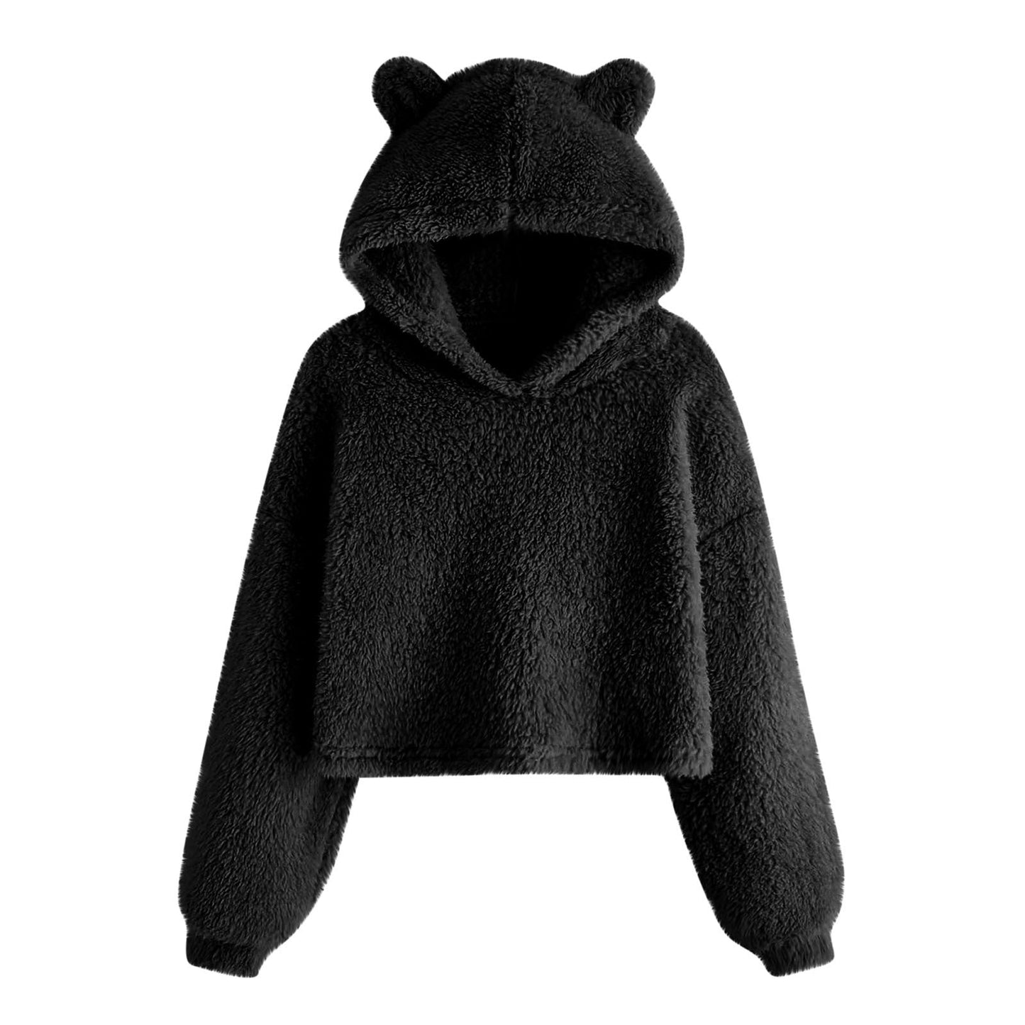 Women's Cozy Fleece Hoodie with Bear Ears NOVAE