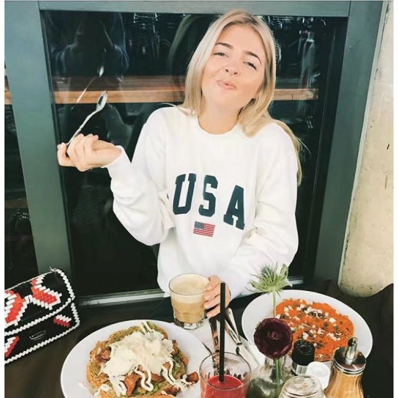 Women's oversized sweatshirt with creative print NOVAE