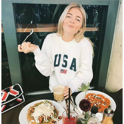 Women's oversized sweatshirt with creative print NOVAE