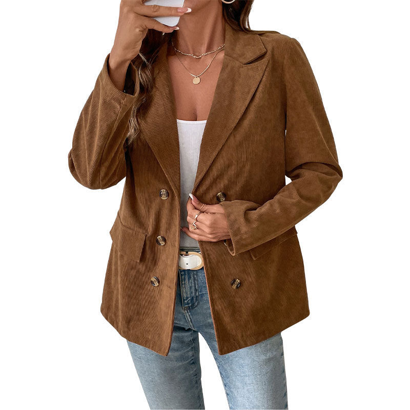 Women's fashionable ribbed blazer with an elegant cut NOVAE