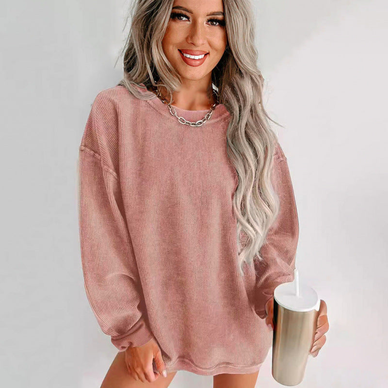 Women's oversized sweatshirt with a structured design and relaxed fit NOVAE
