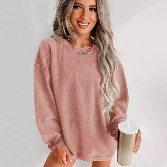 Women's oversized sweatshirt with a structured design and relaxed fit NOVAE