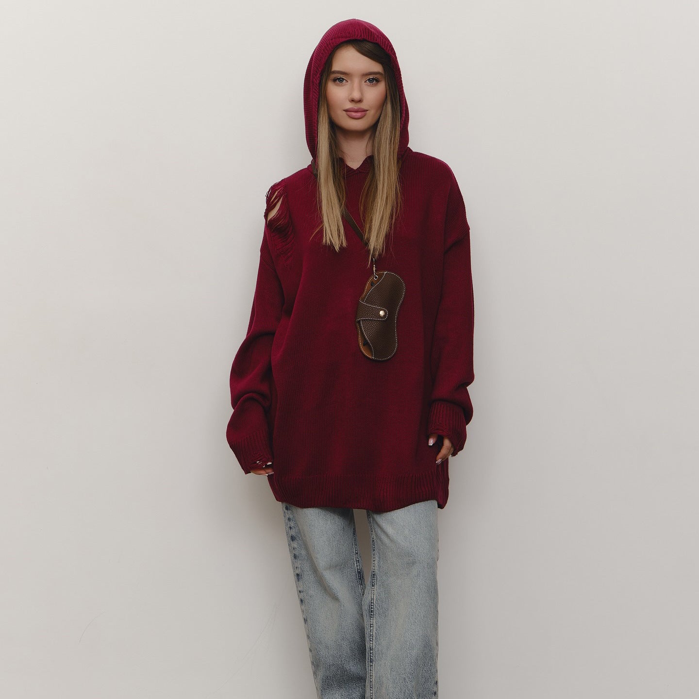 Women's hoodie with a generous cut and trendy design NOVAE