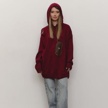 Women's hoodie with a generous cut and trendy design NOVAE