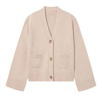 Women's cardigan with an elegant cut and oversized sleeves NOVAE