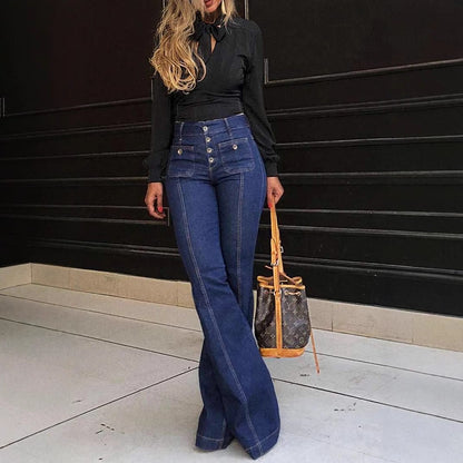 Women's high-waist flared jeans NOVAE