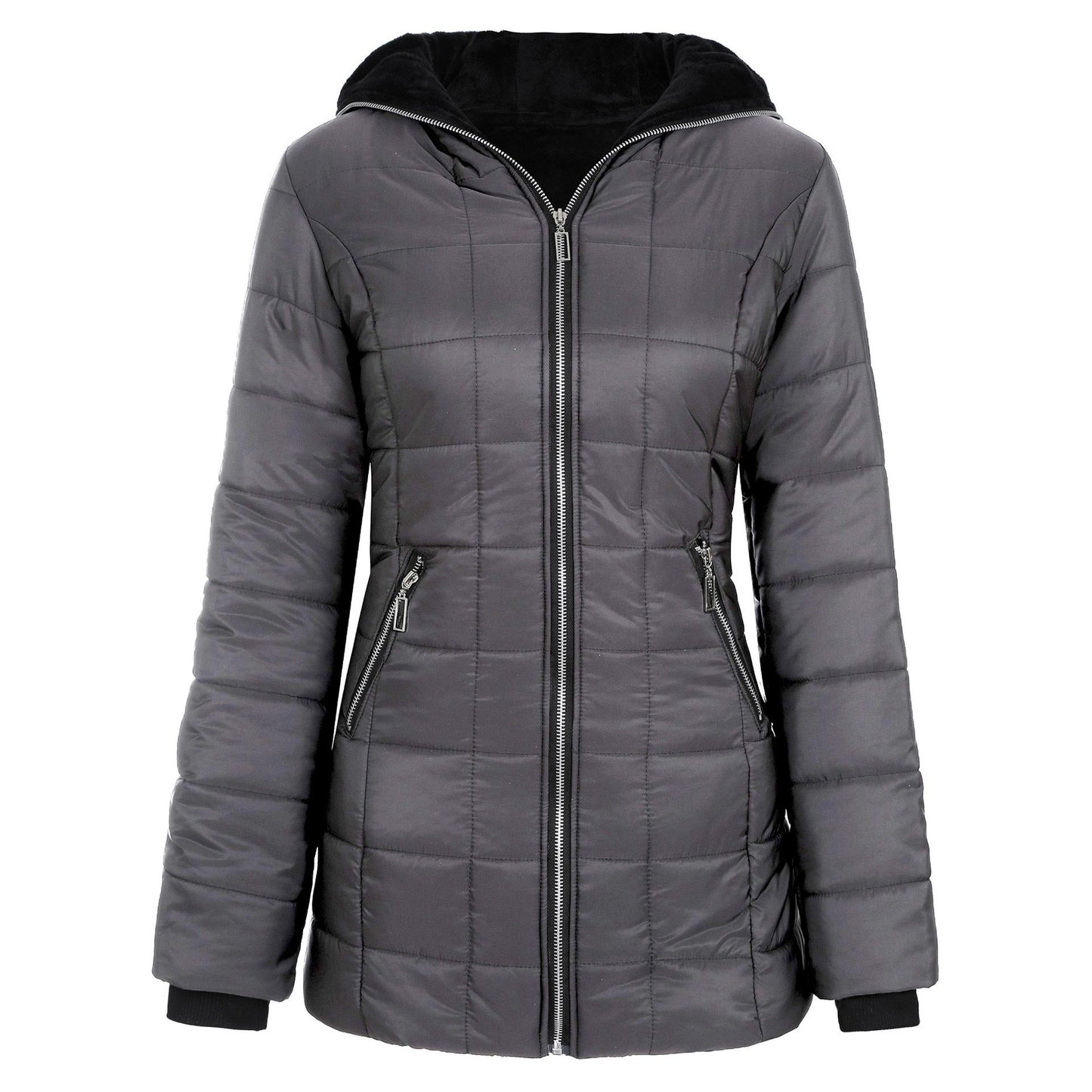 Women's sporty functional jacket with hood and insulating lining NOVAE