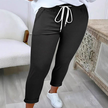 Women's Comfortable Leisure Trousers with Adjustable Waistband and Casual Cut NOVAE