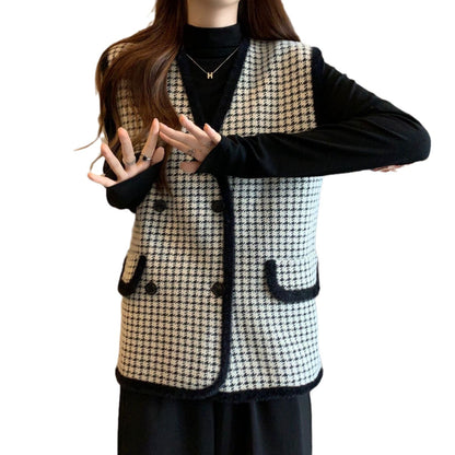 Women's structured vest with double button placket NOVAE