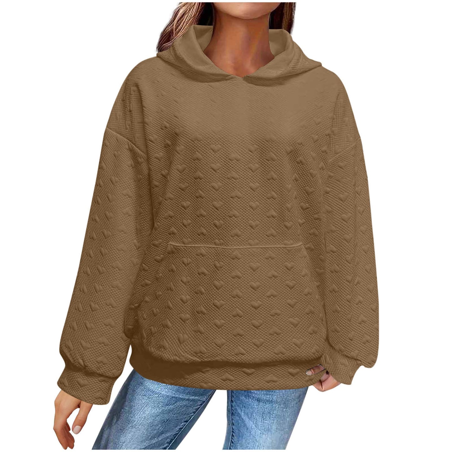 Women's Cozy Oversized Hoodie with Textured Surface NOVAE