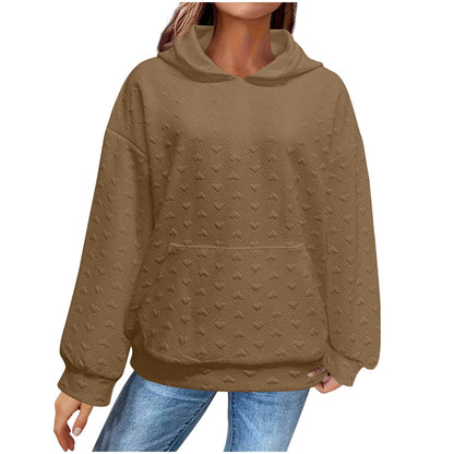 Women's Cozy Oversized Hoodie with Textured Surface NOVAE