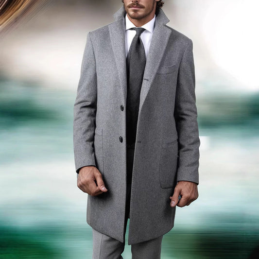 Men's elegant cotton trench coat with stylish pockets and modern cut NOVAE