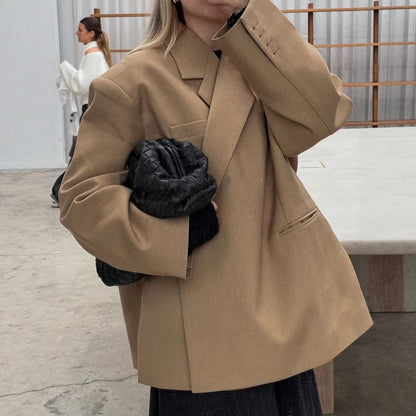 Women's fashionable oversized blazer jacket with practical pockets NOVAE