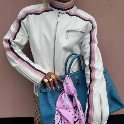 Women's elegant shoulder bag with fashionable scarf NOVAE