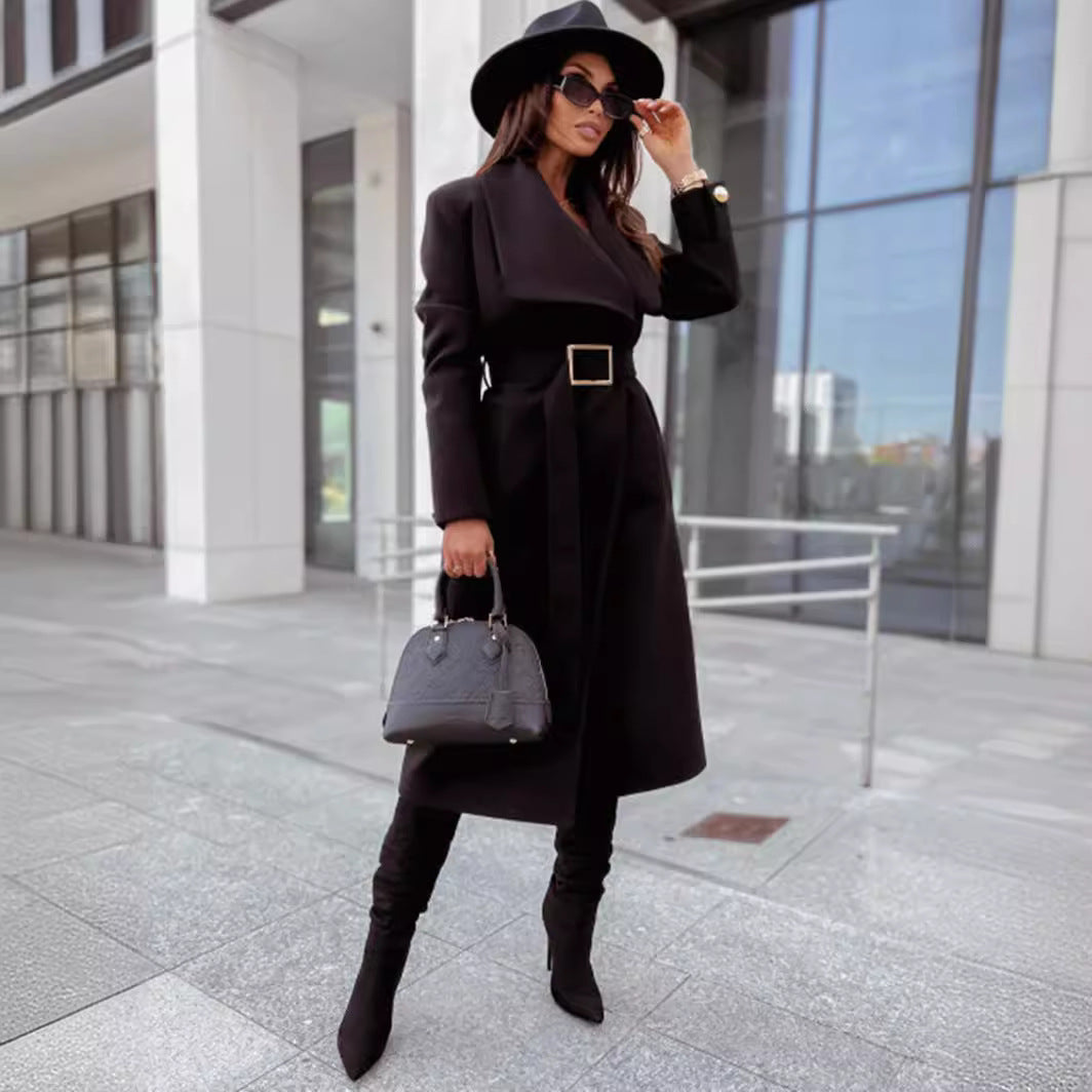 Women's elegant trench coat with belt and high-quality workmanship NOVAE