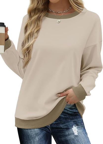 Women's comfortable sweatshirt with raglan sleeves and decorative collar NOVAE