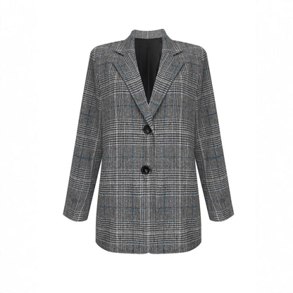 Women's checked blazer with a classic cut and elegant details NOVAE